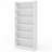 7-Tier Modern White Library Bookshelf