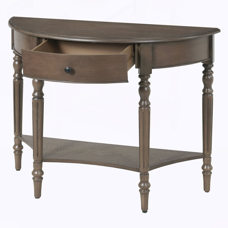 Console campagnarde avec tiroir et tablette Farmhouse, Noyer, Noyer, Noyer