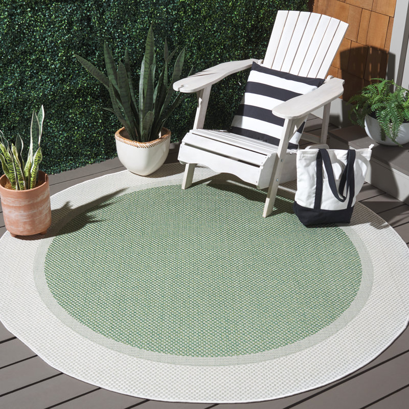 Tapis d'intérieur / extérieur lavable à la machine Dildy Performance, Rond 6 pi 7 po
