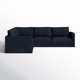 Deirdre 5 - Piece Modular Velvet Reversible Sectional