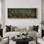 Moody Green Wildflower Florals Modern Decor, très grandes photos, impression sur toile encadrée-107118462-111666038