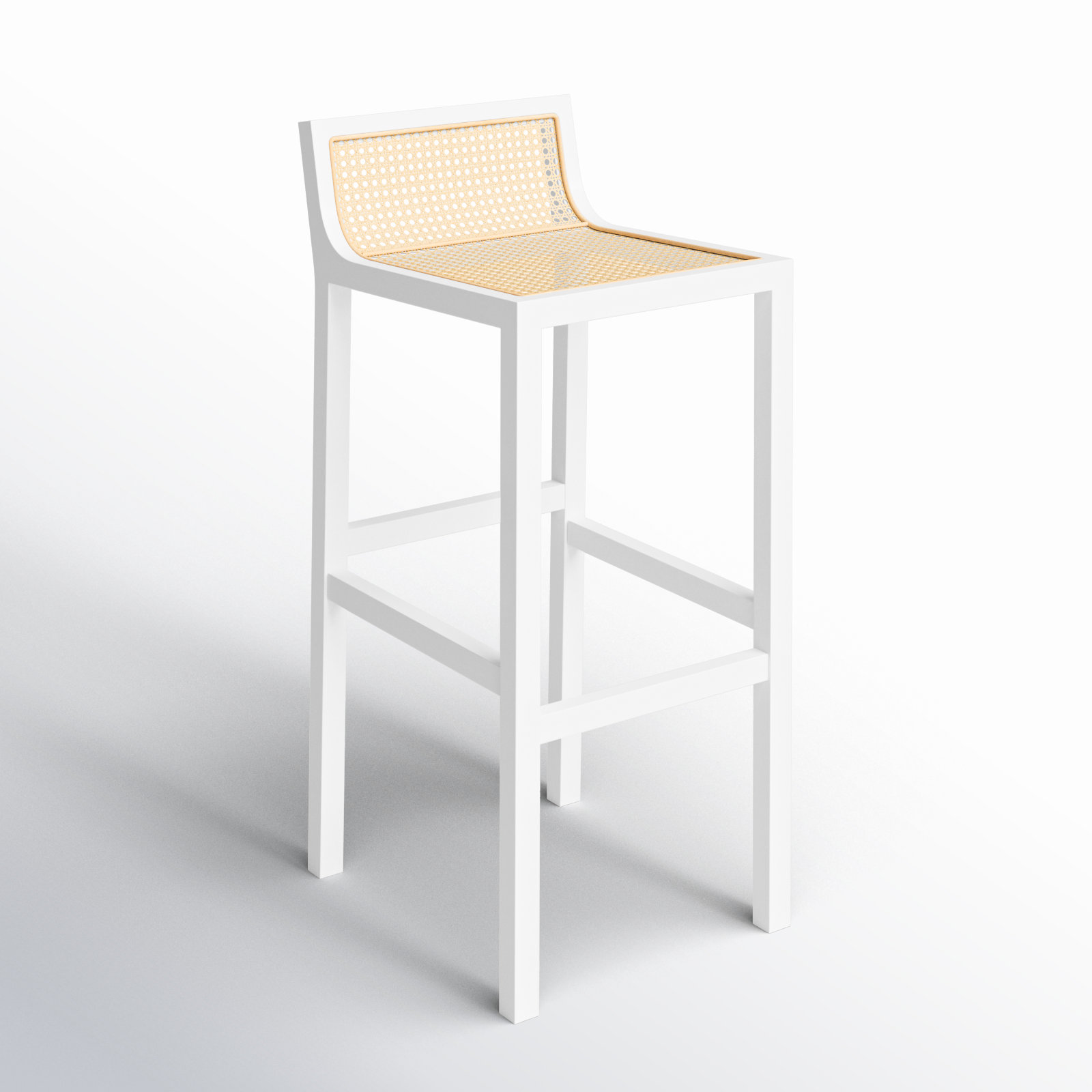 McCarthy Bar and Counter Stool, White, Bar Stool(31.5” Seat Height)