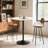 Hulker Round Pub Dining Table Height Adjustable With Wooden Tabletop Home Bar-128839606-91376001
