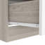 Commode à trois tiroirs Zurich, quincaillerie en métal, plateau supérieur, gris clair / blanc-2139515339