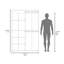 Garde-robe H 72,4 po, 2 portes, 6 pieds, 5 tablettes, blanc - garde-robe-1211700070