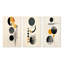 «Minimal Circular Geometric Illustration I», 3 pièces sur toile-1871361252-1871361256
