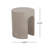 Outdoor MGO Round With U-Shape Side Table, Light Grey