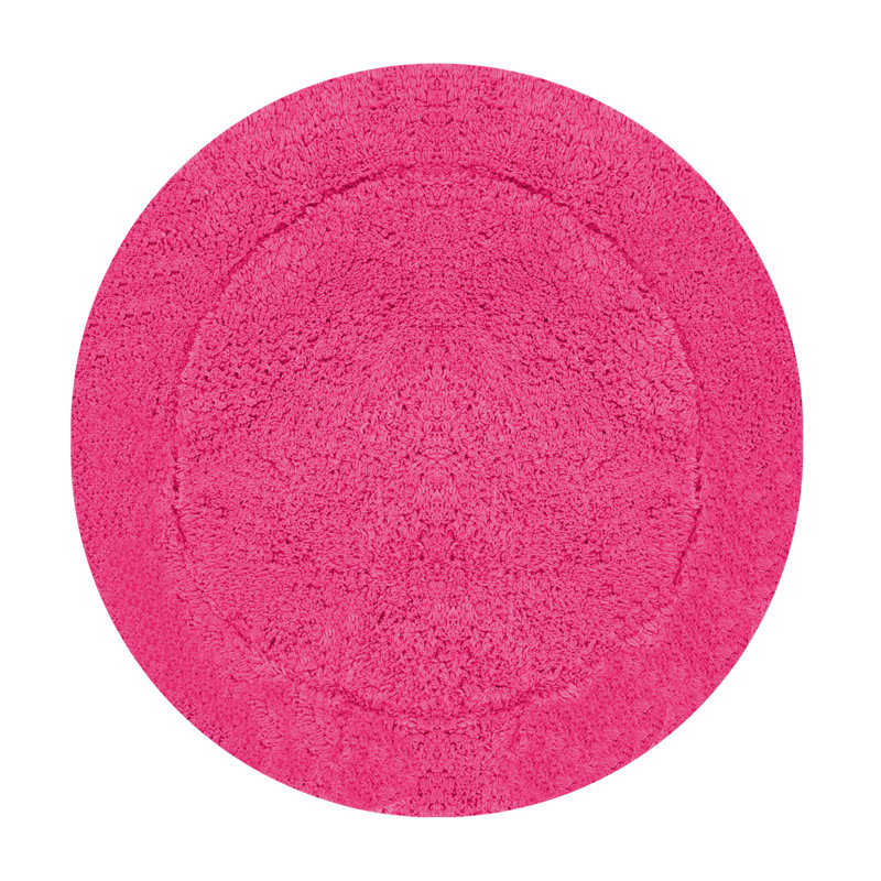 Tapis de salle de bain, Rose millennial, Rond 30 po