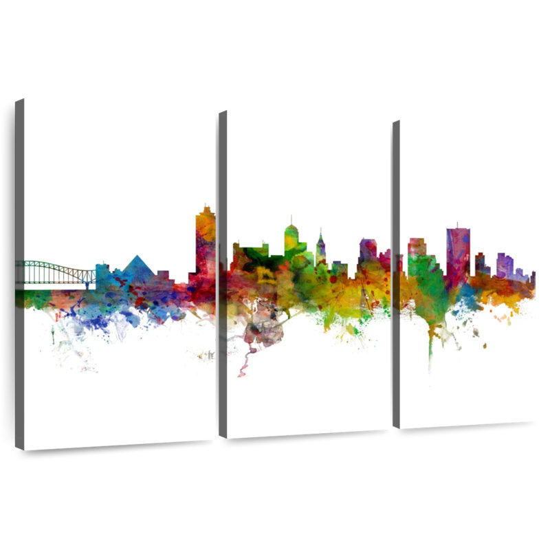 Rampe Memphis Tennessee Skyline II, H 28 po x l 45 po
