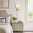 1-Light Brass Bathroom Wall Sconce White Ruffled Glass Up Light 22.4 Inch