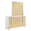 Ensemble de chambre à coucher Josephine White Queen 3 pièces avec tête de lit DEL, commode et miroir
