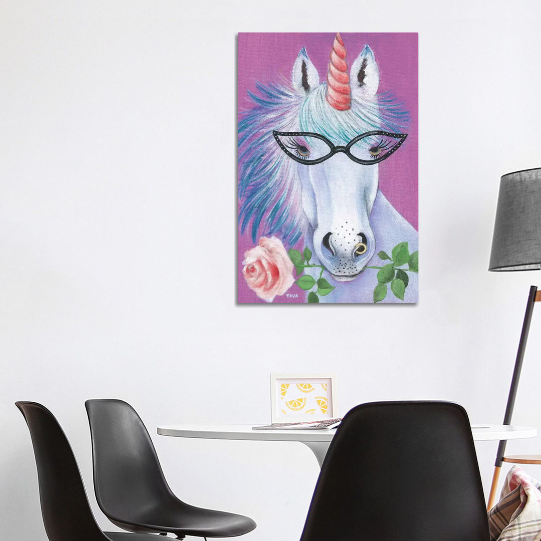 Einhorn III von Tava Studios - Galerie-verpackte Leinwand Giclée auf Leinwand