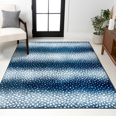 Tapis bleu marine / crème Allerie