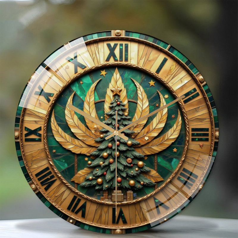 Horloge murale de Noël avec horloge murale 12 po