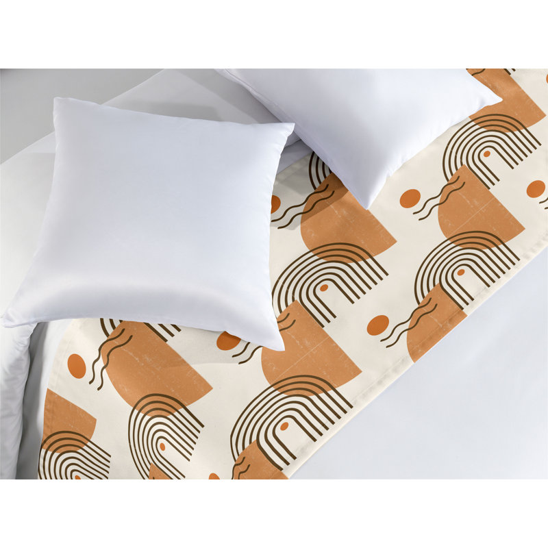Motif linéaire de foulard de lit Ambesonne, Très grand lit