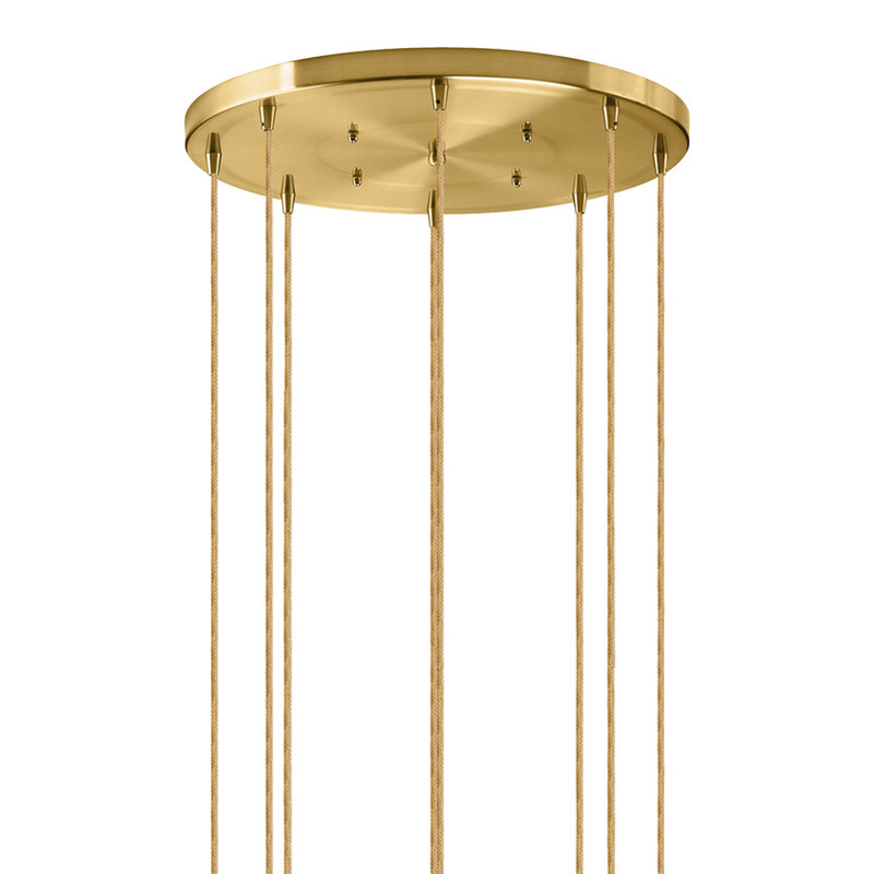 Earth 8 - Light Chandelier, 108" H x 18" W x 18" D, Brass