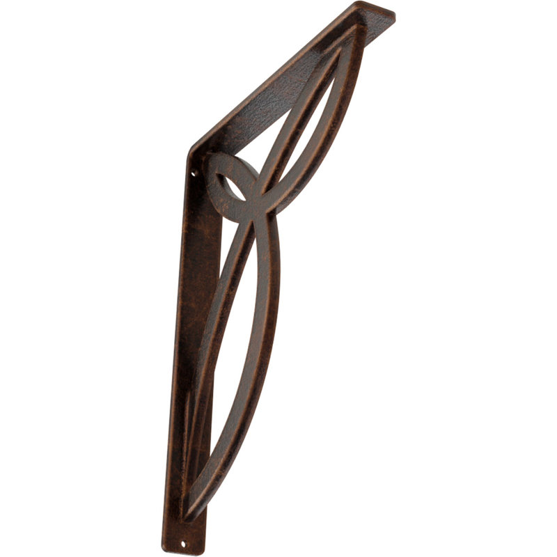 Support en fer forgé Versailles, Cuivre antique, H 12 po x l 1,5 po x P 10 po