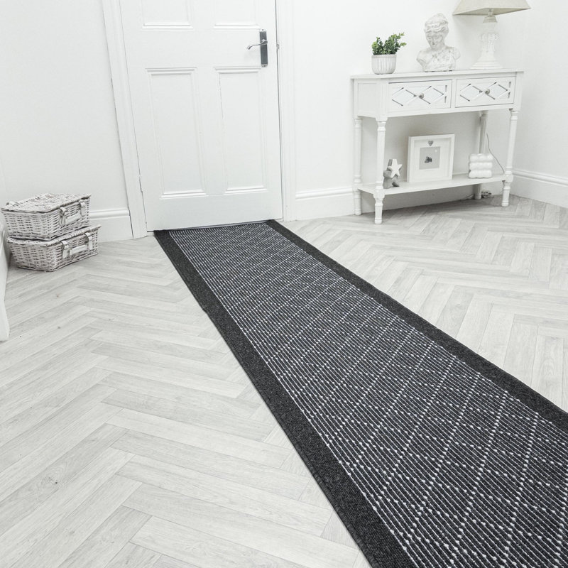 Runner Solid Colour Looped / Hooked Area Rug, Runner 80 x 150 cm