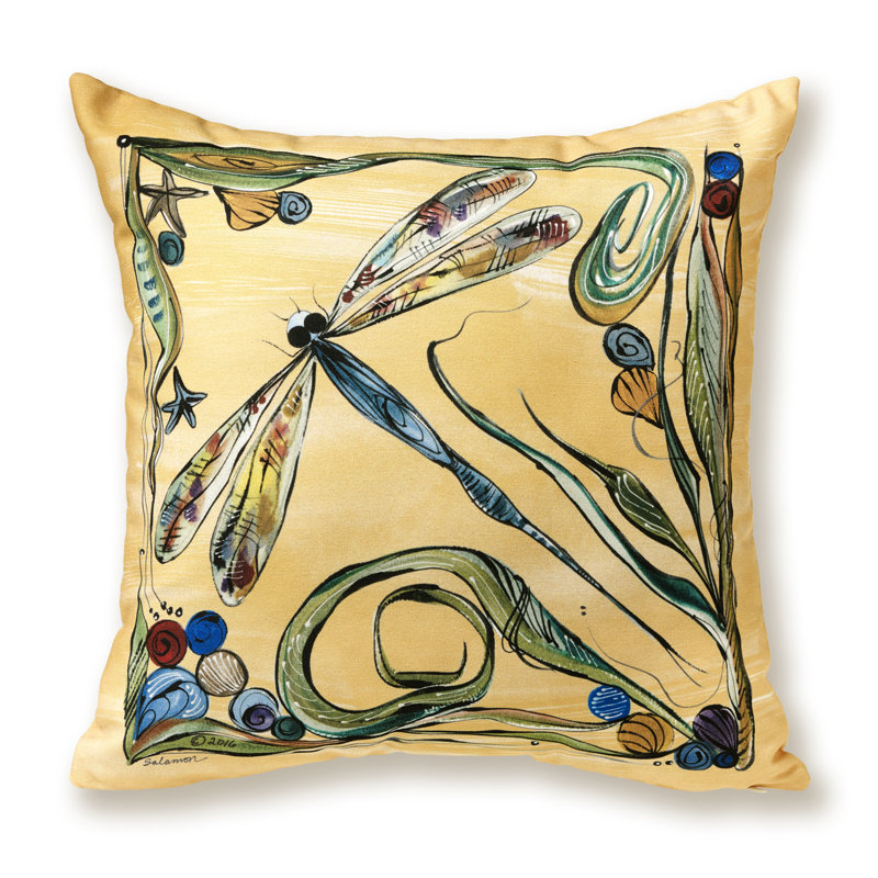 Housse et insert de coussin carré d'extérieur The Natural World, 16 po x 1 po