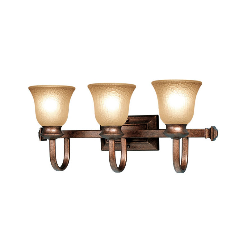 Éclairage pour meuble-lavabo 3 lumières Dresden, Bronze marbré