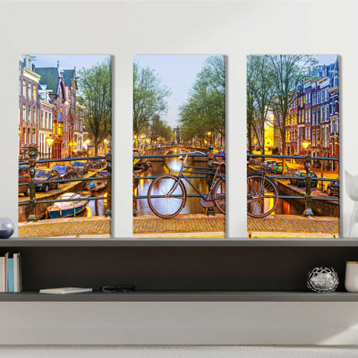 " Amsterdam Bicycle " 3 - Pieces
