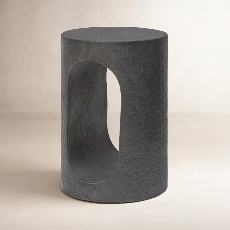 Samson End Table, Distressed Graphite Concrete