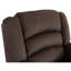 Transitionnel avec support de soutien lombaire - tissu d'ameublement en microfibre, structure en bois franc séché au four et coins renforcés, rembourrage en mousse enveloppée, 8 ressorts à arc, base en acier inoxydable brun