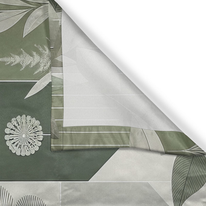 Monstera Kitchen Curtain, 55" W x 45" L