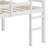 Full Size Rubber Wood Loft Bed With Ladder-1923593587