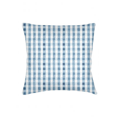 Printed Pillows Linen Gingham Accent Pillow