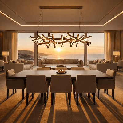 Erratic Forms Sputnik Linear LED Chandelier