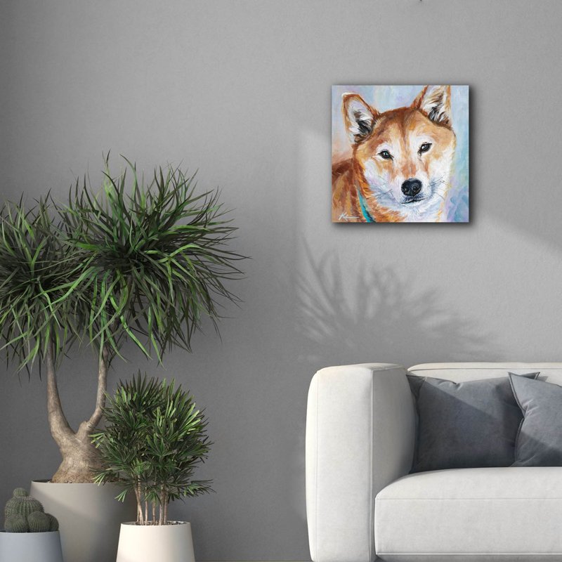 "Win Love Porter", "Must Love Dogs Shiba Inu" par Lindsay Kivi, art mural sur toile, H 18 po x l 18 po