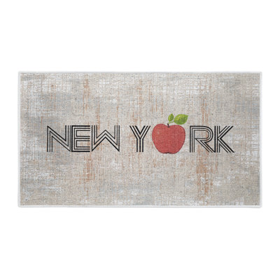 Tapis gris / noir en coton