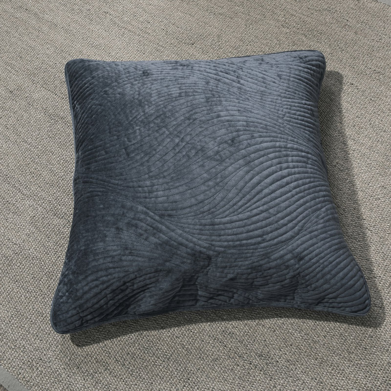  Square Velvet Pillow Cover, Navy Blue