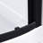 Breeze 33 in. L x 33 in. W x 76.18 in. H Round Corner Shower Kit in Matte Black, Clear Sliding Door, Walls and Pan-1373357212-1409441125