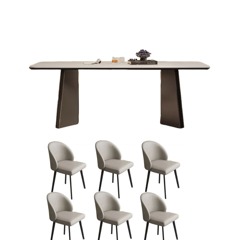 Table de salle à manger Modern Light Luxury, H 29,5 po x L 78,7 po x l 39,4 po