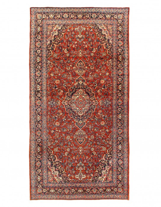 Tapis en laine d'agneau unique 8 pi 11 po x 17 pi 2 po Winnifred