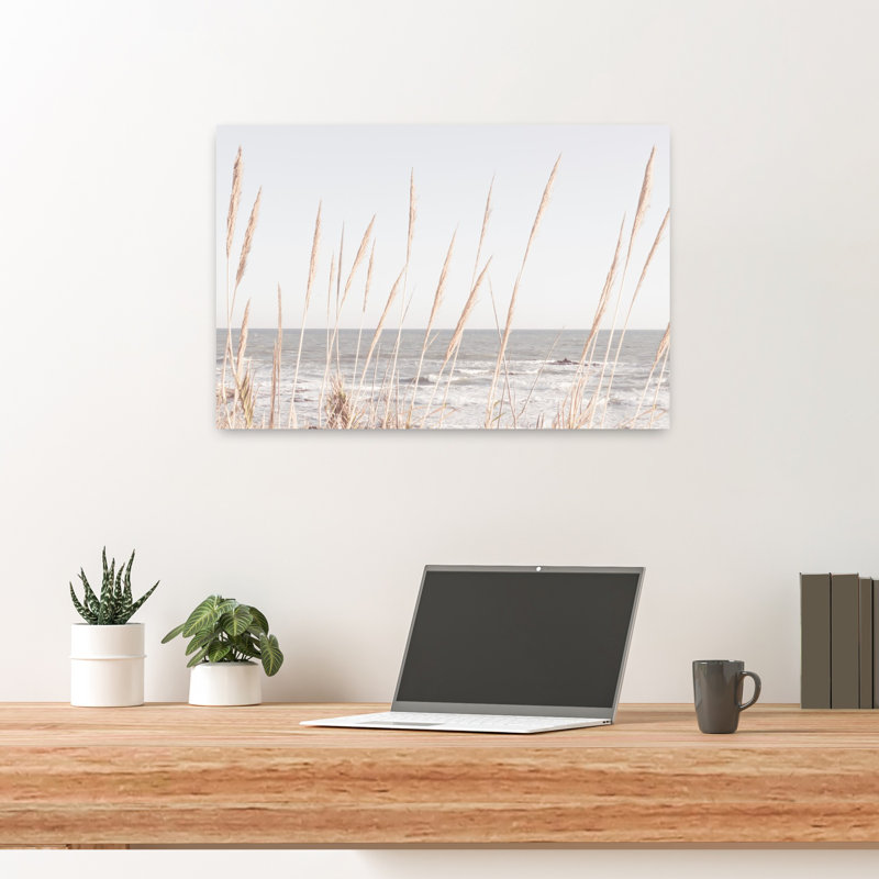 Art contemporain, paysage côtier abstrait, H 24 po x l 16 po