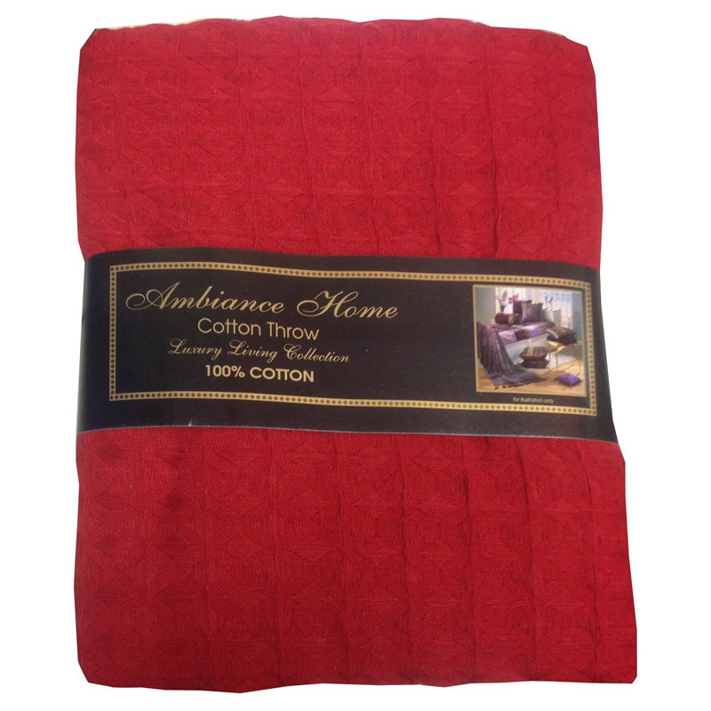 RED HONEYCOMB Throw, 59" W x 78" L