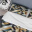 Ensemble de housse de couette en microfibre doré et gris-1951318032