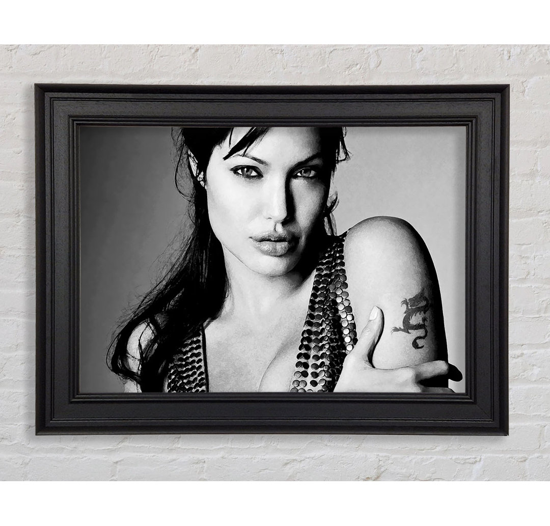 Angelina Jolie Drachen Tattoo - Druck