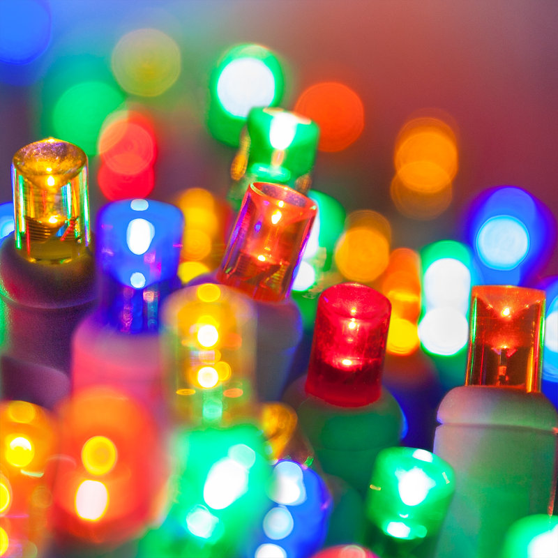 LED Christmas 70 Light String Light, Cool White, 284.4” L, White
