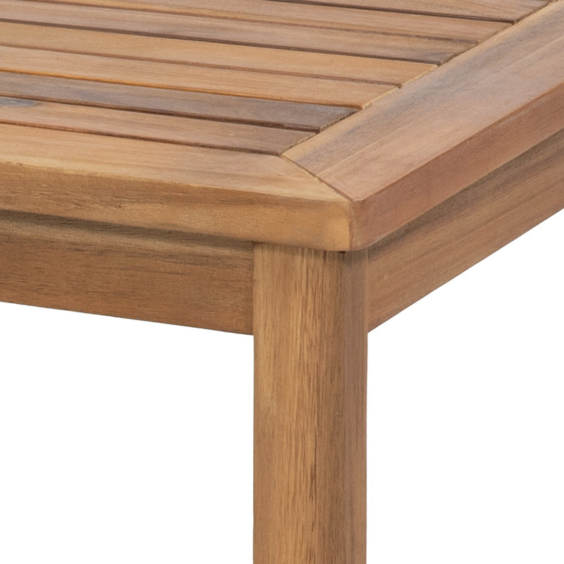 Table basse et causeuse Samwell, Coussin crème / structure en teck