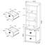 Dark Pine 3-piece Wall Unit Bookcase Set with USB