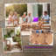 Ensemble de canapé de patio Alano 4 pièces en bois d'acacia avec canapé 3 places, 2 fauteuils et table basse