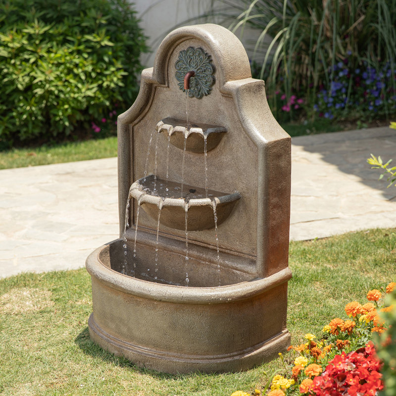 Rachely Outdoor Weather Resistant Cascade Fountain with Lights