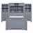 Stearns 14 Drawers Platform Standard Bed with Bookcase Storage Headboard-936368474