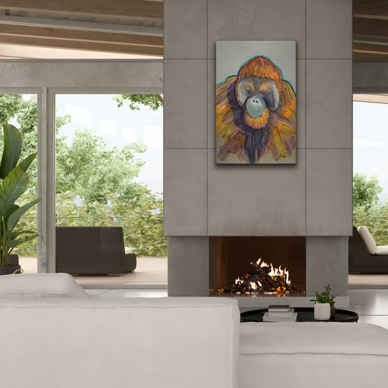  «Orangutan» par Bebe Keith, art mural sur toile, 26 po x 40 po, H 40 po x l 26 po