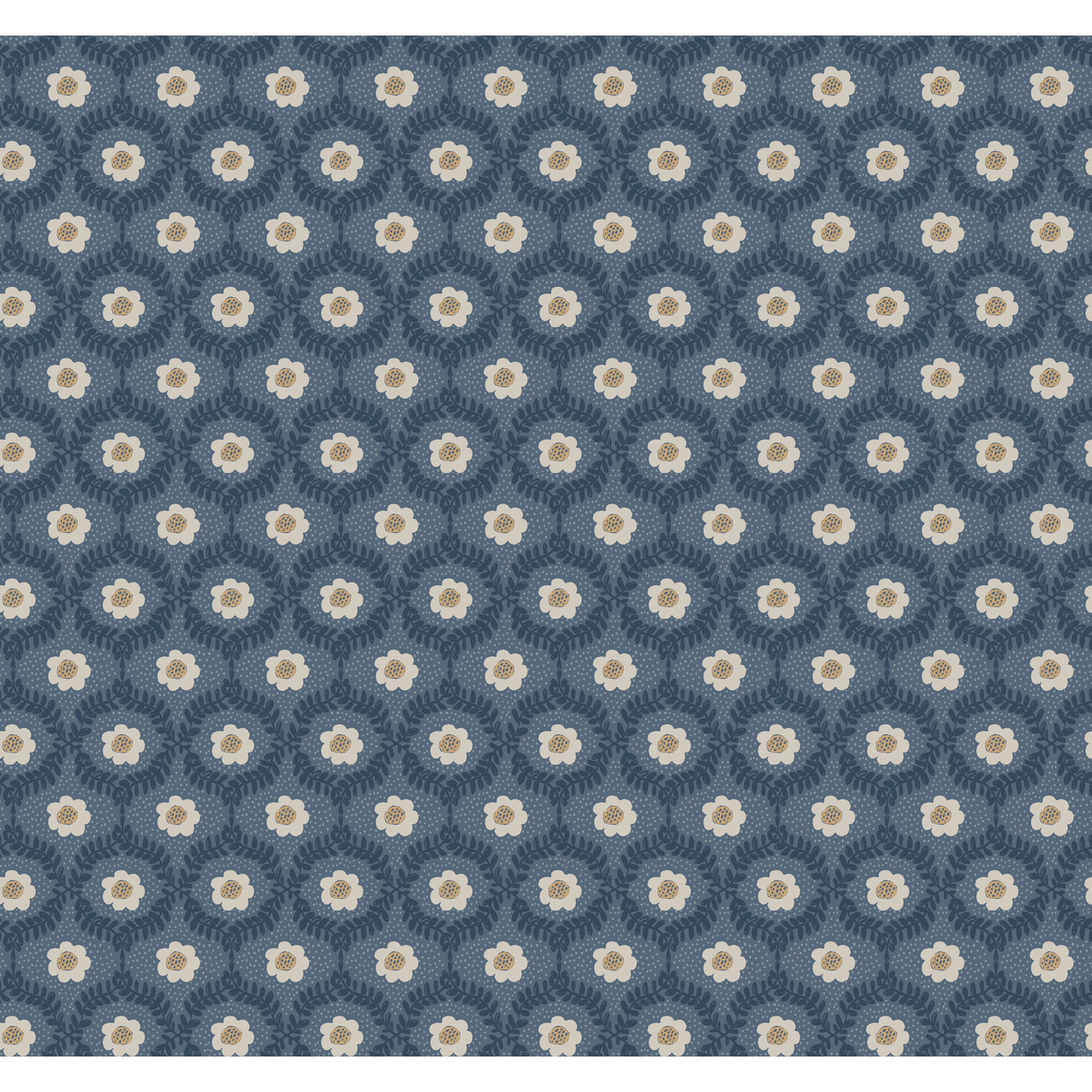 Emma Wallpaper Double Roll, Navy