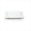 Tablette murale flottante 28 pouces avec rangement flottant, style minimaliste moderne, bois massif blanc éclatant